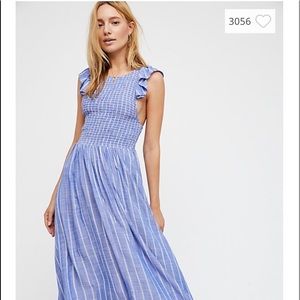 Free People Chambray Butterflies Midi